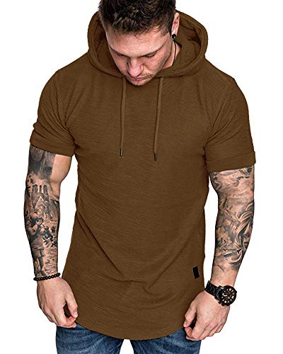 Lexiart Mens Fashion Athletic Hoodies Sport Sweatshirt Solid Color Fleece Pullover