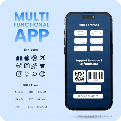 Helett H65C Portable Bluetooth(2in1)Thermal Label Printer+Receipt(Bill) Printer 58mm(Max Printing Width 2Inch Connect Android iOS... - Image 4