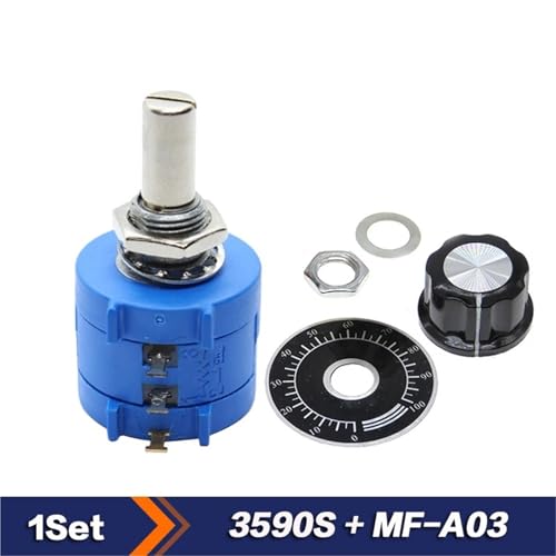Potenciómetro 100K 3590S multivuelta con perilla de control para proyectos de electrónica 4
