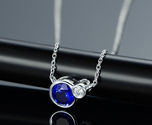 Bezel Set Sapphire Necklace Online, 55 