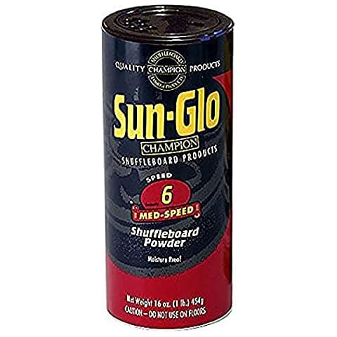 Sun-Glo Speed 6 (Medium Speed Wax) Shuffleboard Table Powder, 16 oz. Can Cover