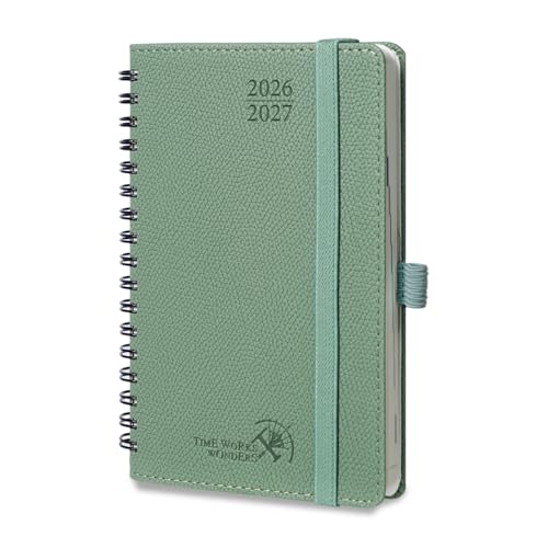 POPRUN 2026-2027 Small Weekly Planner, 4" x 6.25" Pocket Calendar for Purse