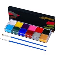 Face Painting Kit for Kids, Non-Toxic Halloween Makeup Kit, Oil-Based Face Paint with Brushes, Professional Face Body Paint for Halloween, Parties, Carnival,School Events