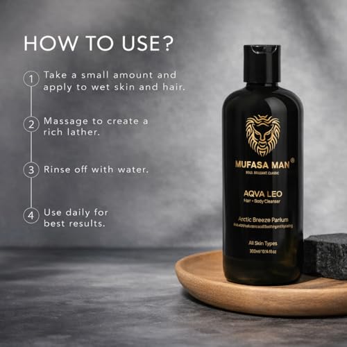 Image of Aqva Leo 2-in-1 Hair & Body Wash | AHA, Hyaluronic Acid & Aloe Vera | Arctic Breeze Parfum | All Skin Types | 300ml