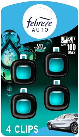 Febreze Car Air Freshener, Odor-Fighting Automotive Vent Clip, Sc...