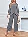 Zongqiven Women's Chiffon 2 Pcs Mother of The Bride Pant Suits Asymmetrical Hem Tops and Pants Wedding Party Prom Outfit (Large, Grey)
