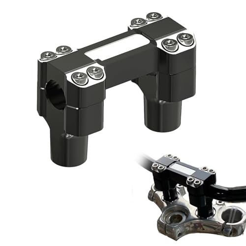 Kit Réhausseur de Guidon 2.4" et Recul 1.0" Noir CNC pour Harley FLHR 1986-2021