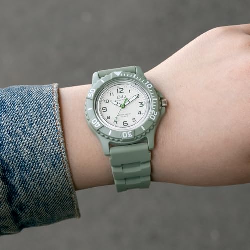 Image of Citizen Q&Q Analog Solar Watch, Water Resistant to 10 ATM, Urethane Strap