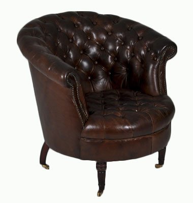 Ruote in acciaio Chesterfield - Poltrona da cocktail vintage in vera pelle, stile vintage, colore: marrone scuro