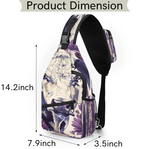 Bolso Sling Unisex para Viaje y Senderismo 7.9 x 3.5 x 14.2 in miniatura 2
