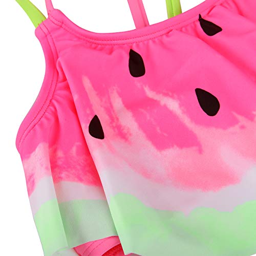 Image of DUSISHIDAN Girls Two Piece Swimsuit Flowy Bikini