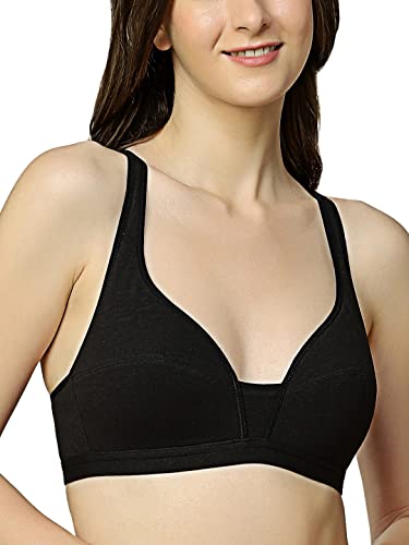 Image of Triumph Beginner Bra for Women Padded Non Wired Bra Wireless Full Coverage Lingerie for Teens Lightly Padded Cut-n-Sew Support Wide Straps Elastic Bottom Band Pack of 1