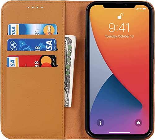 Étui iPhone 13 en cuir véritable marron de style premium - 3