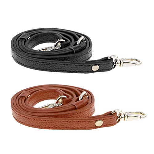 F Fityle 2 peças de alça de couro, bolsa transversal, para substituição, bolsa de mão