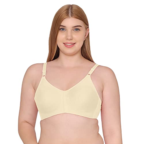 SOUMINIE - Full Figure Bra - Minimiser - Non-Padded - Cotton Rich - Full Coverage - Wirefree - Seamless T-Shirt Bra