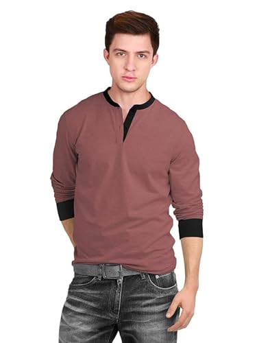 Image of fanideaz Men's Cotton Full Sleeve Henley T Shirts for Men
