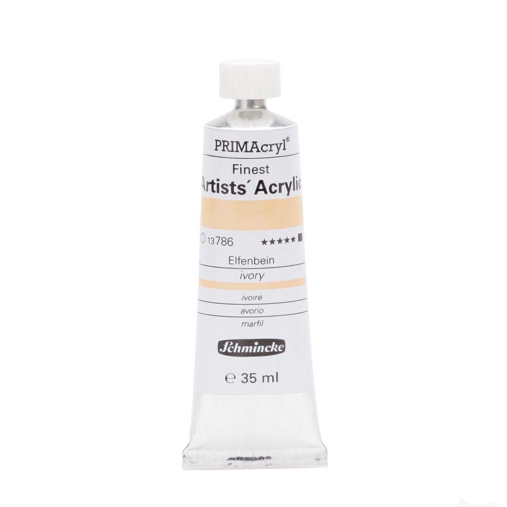 Schmincke PRIMAcryl Künstler-Acrylfarbe 'Elfenbein' – Feinste Qualität, 35 Ml Tube