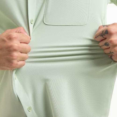 Image of Workday Shirt for Men Long Raglan Sleeve Regular Fit Superior Stretch Wrinkle Free Shape Retention Quick Dry Anti-Viral Finish UPF 50+