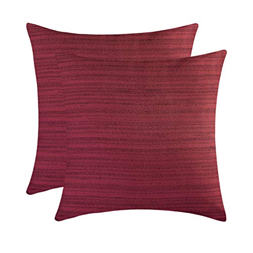 Image of The White Petals Maroon Cushion Covers - Luxurious, Elegant & Decorative (16x16 inch, Pack of 2)