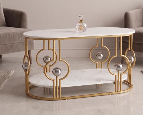 Image of Coffee Table (Ball White Gold)