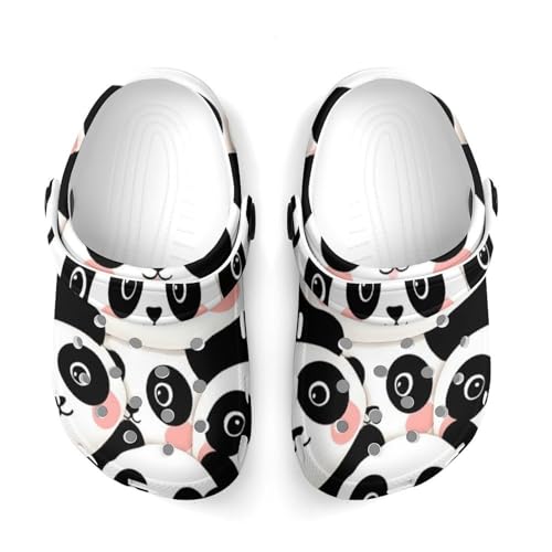 Meaudiwes Fashion Beach Pool Slippers Toddler Slides Sandals Children Water Shower for Boy Cute Cartoon Pandas