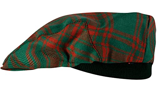 Casquette plate tartan Menzies Green I LUV LTD réglable pour homme et femme