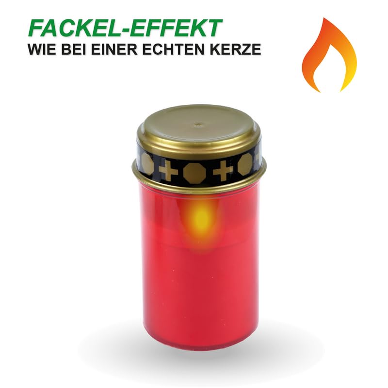 NECESITAS Lot De 2 Lanternes Funéraires LED - Lère éternelle Avec Effet