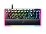 Razer BlackWidow V4 Pro (Switches Jaune) - Clavier Gamer Mécanique Snap Tap (Switches Mécaniques Silencieux, 8 Touches Macro Dédiées, Repose-Poignet en Similicuir) AZERTY Clavier FR | Noir