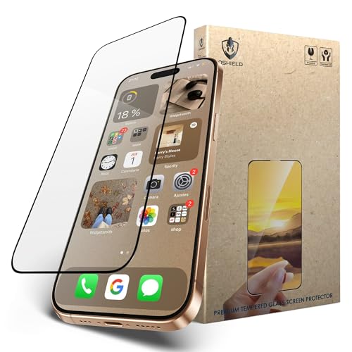 Image of IQShield Screen Protector Tempered Glass Guard for iPhone 15 Pro Max - 9H Hardness, HD Clear, Case Friendly [1 Pack]