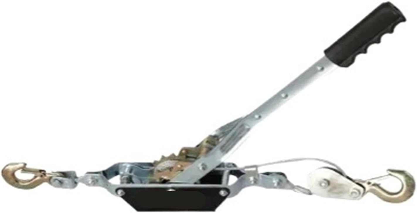 Hand Crank Winch, Hand Winch 2T 2m Wire Rope Manual Tensioner Ratchet Double Hook Fastener for Car Cargo,Boat Trailer Winches