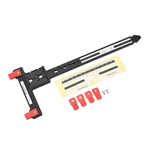Righello a T per l'accordatura dell', accurato per tiro con l', Righello Multifunzione per Punto di aggancio per conferma Portatile per Composto (Nero)