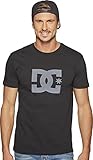 DC Men's Star Short Sleeve Logo Tee Shirt, Black/Dark Shadow, Medium