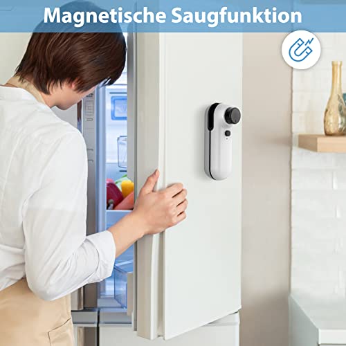 Foto von Folienschweissgerät Mini Verschweissgerät Handschweissgerät für Küche - 3 in 1 Bag Sealer mit Cutter Einschweißgerät, Folienschweissgeraete Hand Vakumierergerät mit Magnetfuß
