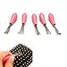 HUELE 5PCS Mini Cabinet Tool Comb Hair Brush Cleaner Embeded Tool Salon Home Pick Plastic Handle