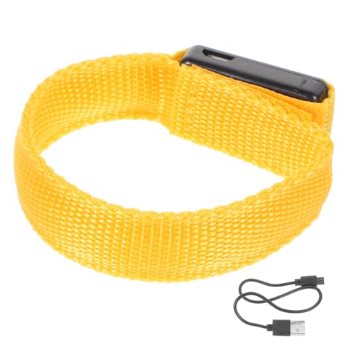 BRIGHTFUFU Rechargeable LED Light Up Bracelet Night Visibility Gear for Outdoor Sports Running Cycling and Concerts and Material USB Rechargeable Includes Charging Cable