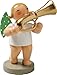 Produktbild Wendt & Kuhn - Handbemalter Engel aus Holz mit Tuba - Sammlerstück, Made in Germany - Weiß/Opulenter Garten - Figurine - Heimdeko - Dekorativ, Sammeln - Neuheit - Geburtstag