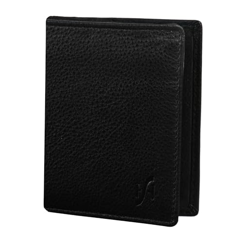 STARHIDE Men's Women's Slim Minimalist Cardholder | Real Leather Mini Credit Card Case Bifold Wallet 105 (Black) STARHIDE Men's Women's Slim Minimalist Cardholder | Real Leather Mini Credit Card Case Bifold Wallet 105 (Black)