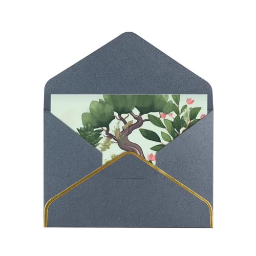 AoRom Tarjetas de felicitación impresas con plantas bonsái, tarjetas en blanco de 4.5 x 6 pulgadas con sobres para todas las ocasiones, cumpleaños, felicitaciones, boda