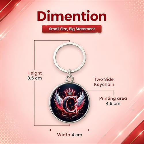 Image of magical gifts MG | Premium Alphabet & Initial Metal Keychain for Bags & Keys | Double-Sided | Personalized Initial Charm Keyring | Heavy-Duty Metal | Perfect for Gifting & Daily Use