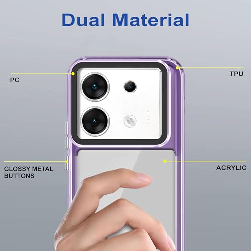 Image of Zapcase Back Case Cover for Infinix Zero 30 5G | Compatible for Infinix Zero 30 5G Back Cover | Case Cover with Camera Protection | (TPU + PC | Translucent Purple)