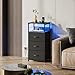 WLIVE Nightstand with Charging Station, 31.9