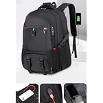 Dora & Liz 40L Travel Laptop Backpack 17 inch with USB Charging Port, College Computer Backpack, Business Work Bag for Men & Women (Black) - Image 5