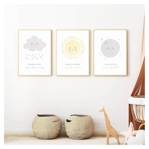 Décoration de Dessin Animé Ciel et Nuage pour Mur Chambre Bébé