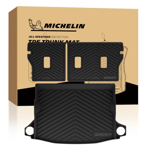 Image of Michelin Vehicle Mats for 2024-2026 Subaru Crosstrek /Subaru Impreza | Not Fit 2026 Crosstrek Hybrid, Custom Fit, Non-Slip, All-Weather TPE Liner, Premier Series Trunk /Backrest, 3 Piece