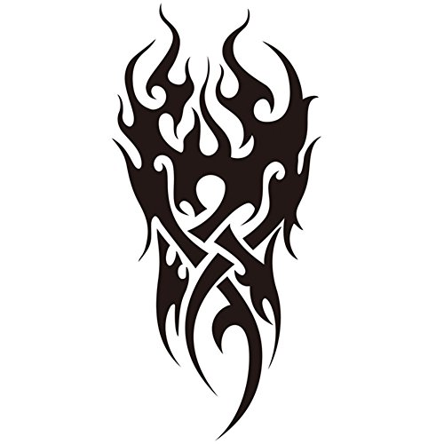 TAFLY Men's Temporary Tattoo Tribal Pattern Tattoo Sticker for Men 3 Sheets
