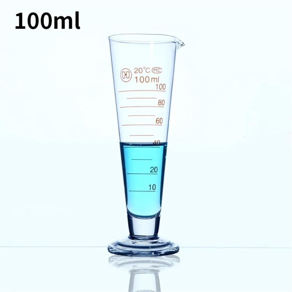 Équipements et fournitures de laboratoire Tasse à mesurer triangulaire en verre, cylindre gradué conique 50/100/250/500 m