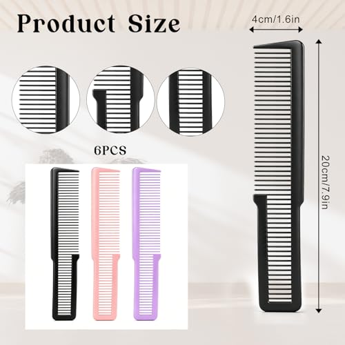 6 Peines para Corte de Cabello Multiusos en Plástico miniatura 2