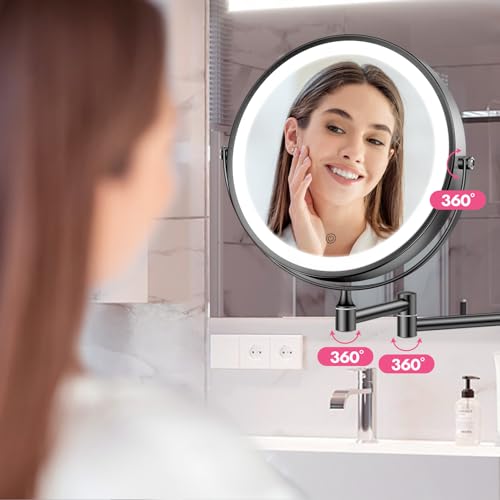 Espejo de Maquillaje de Pared Recargable con Luz y 8 Pulgadas miniatura 6