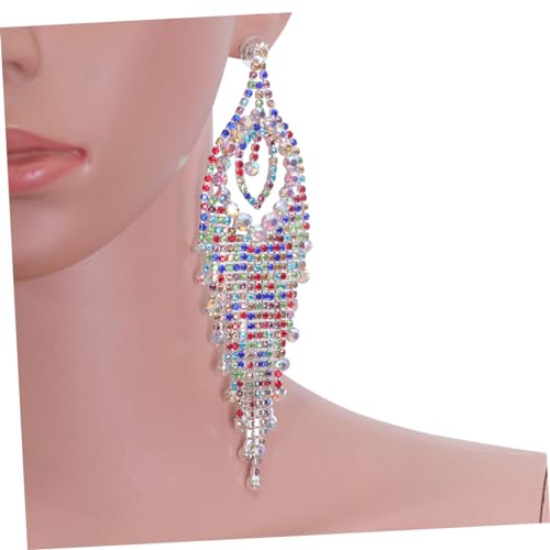 Boucles d'oreilles strass franges fluides et éclatantes - 3