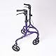 NRS Healthcare Freestyle P64077 Rollator mit 3 Rädern, ultraleicht, 5 kg, Violett, Größe M